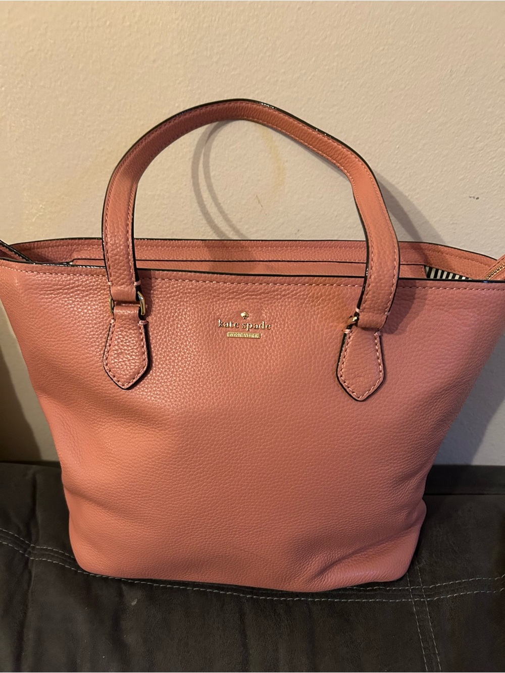 NWOT Kate Spade Pink Leather Tote Bag